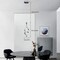 3 Packs Modern Dimmable LED Chandelier Wave Spiral Pendant Light Fixture Kitchen